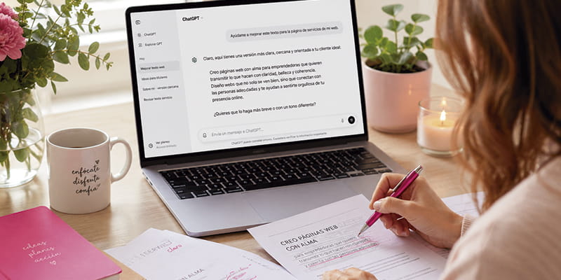 Cómo mejorar los textos de tu web con ayuda de la IA (sin perder tu voz)